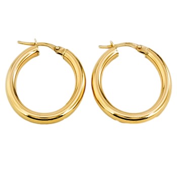 9ct gold Hollow Hoop Earrings